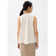 Ruched Round Neck Shell Top