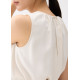 Ruched Round Neck Shell Top