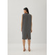 Davika Striped Jersey Drape Column Dress