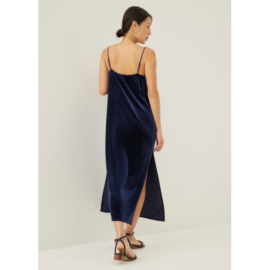 Zaley Velvet Slip Midaxi Dress