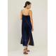 Zaley Velvet Slip Midaxi Dress