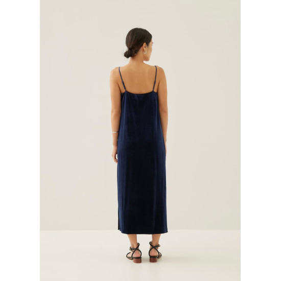 Zaley Velvet Slip Midaxi Dress