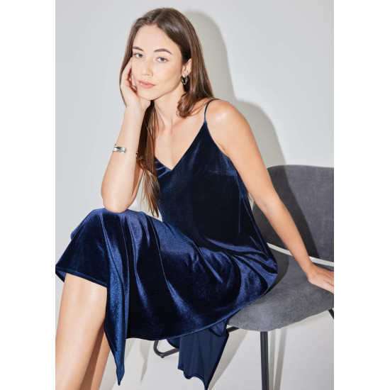 Zaley Velvet Slip Midaxi Dress