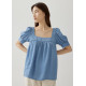 Blanche Chambray Babydoll Blouse