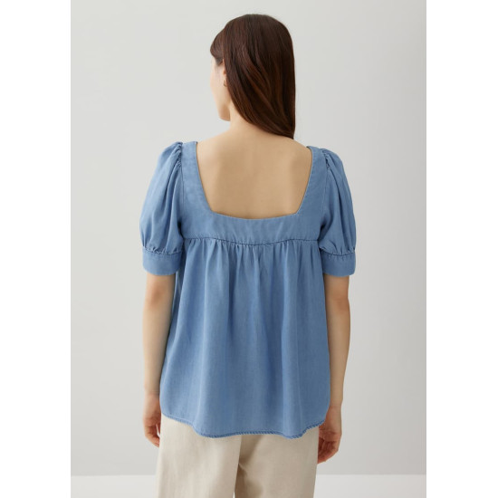 Blanche Chambray Babydoll Blouse