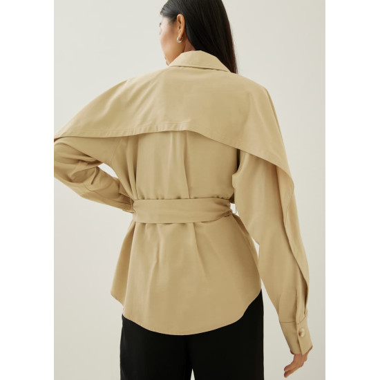 Finley Rayon Trench Shirt