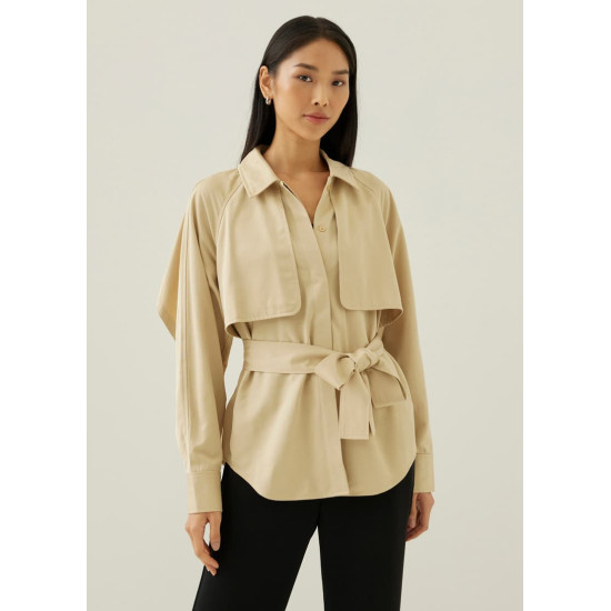 Finley Rayon Trench Shirt