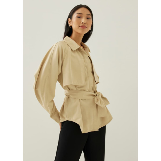 Finley Rayon Trench Shirt