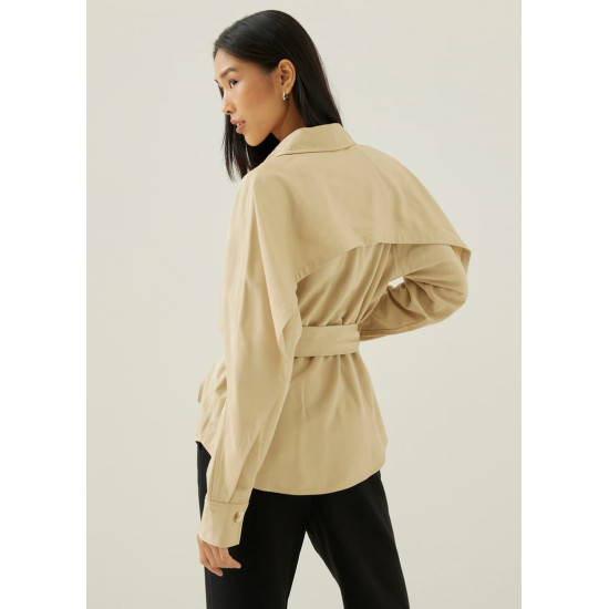 Finley Rayon Trench Shirt