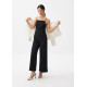 Padded Cut Out Straight Neck Jumpsuit