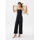 Padded Cut Out Straight Neck Jumpsuit