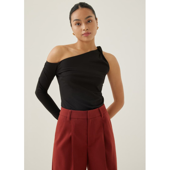 Isbel Asymmetric Jersey Top