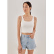 Meran Scoop Neck Crop Tank