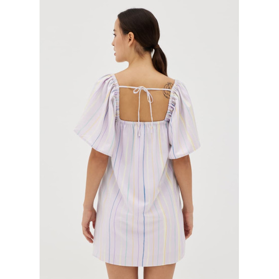 Carrie Trapeze Tie Back Dress in Vivid Linings