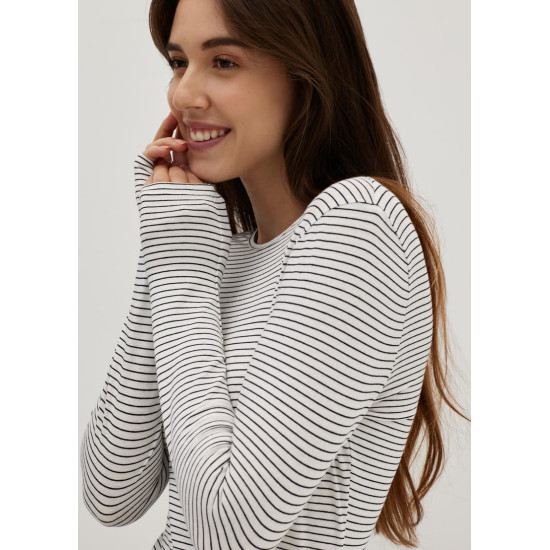 Striped Jersey Fitted Sweater