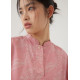 Inna Satin Mandarin Collar Blouse in Opulent Florals