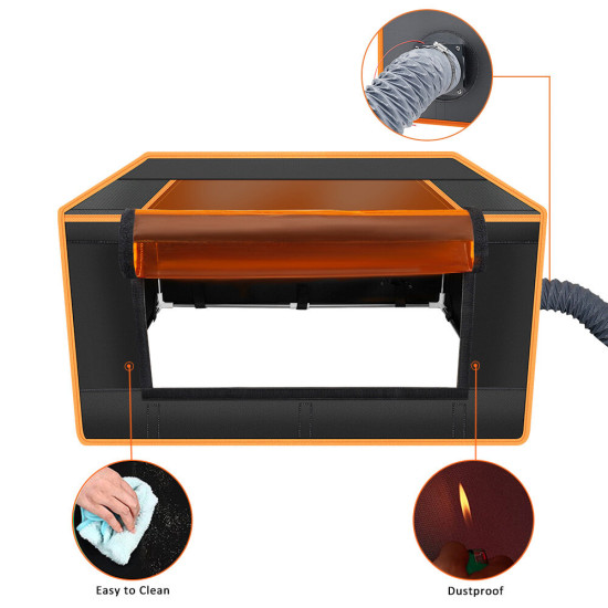 TWOTREES Laser Engrave Enclosure Eye Protection Vent Protective Cover Fireproof for TTS TT CNC Engraving Machine Laser Cutting Enclosure