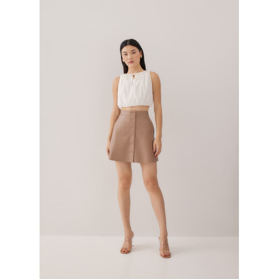 Suzanne Elastic Cotton Crop Top