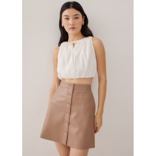 Suzanne Elastic Cotton Crop Top