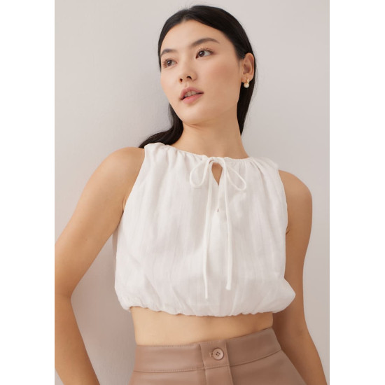 Suzanne Elastic Cotton Crop Top