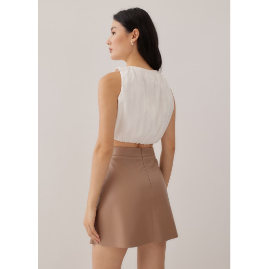 Suzanne Elastic Cotton Crop Top