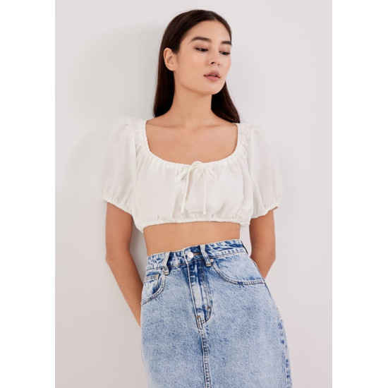 Betsy Puff Sleeve Crop Top