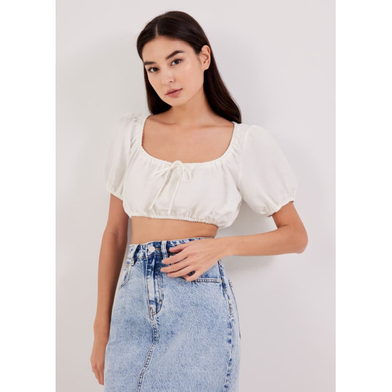 Betsy Puff Sleeve Crop Top