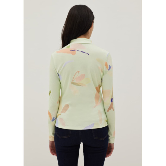 Eliza Turtle Neck Knit Top in Floral Medley