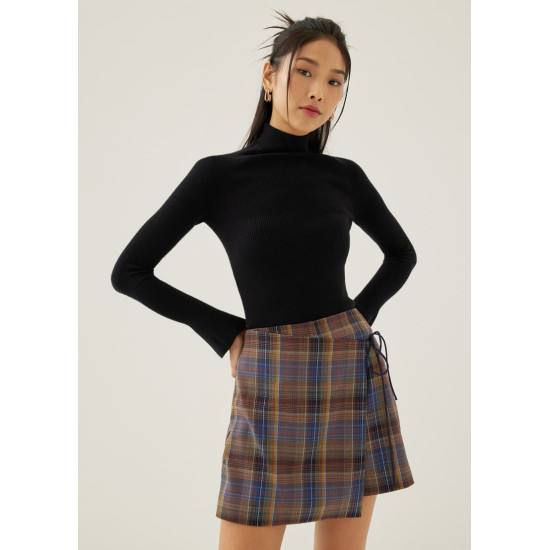 Adrine Plaid A-line Mini Skort