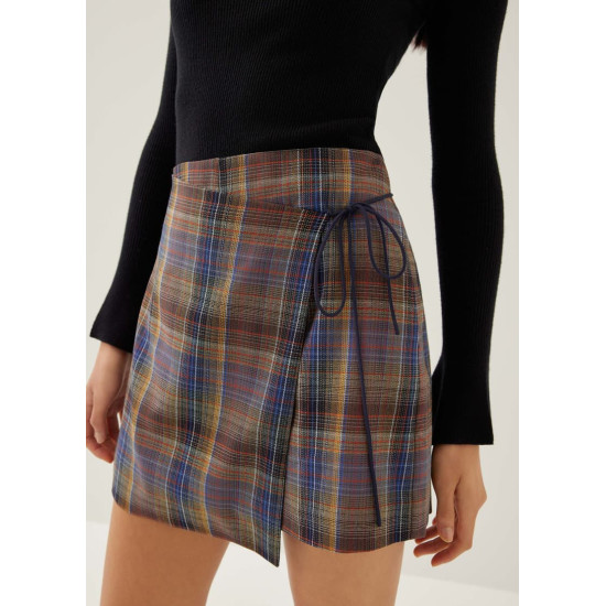 Adrine Plaid A-line Mini Skort