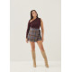 Adrine Plaid A-line Mini Skort