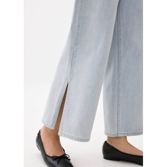 Denim High Rise Wide Leg Jeans