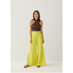 Andee Padded Halter Neck Top in Golden Hour