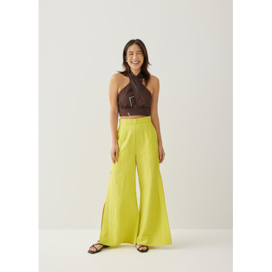 Andee Padded Halter Neck Top in Golden Hour