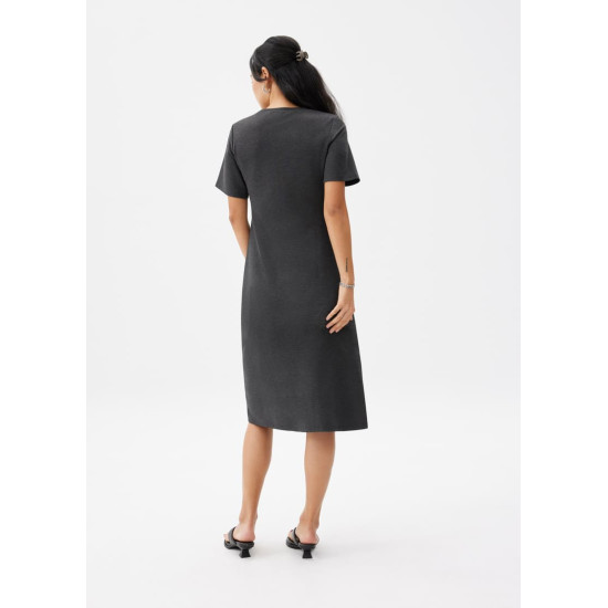 Ruched Shift Midi Dress