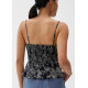 Padded Floral Peplum Camisole Top