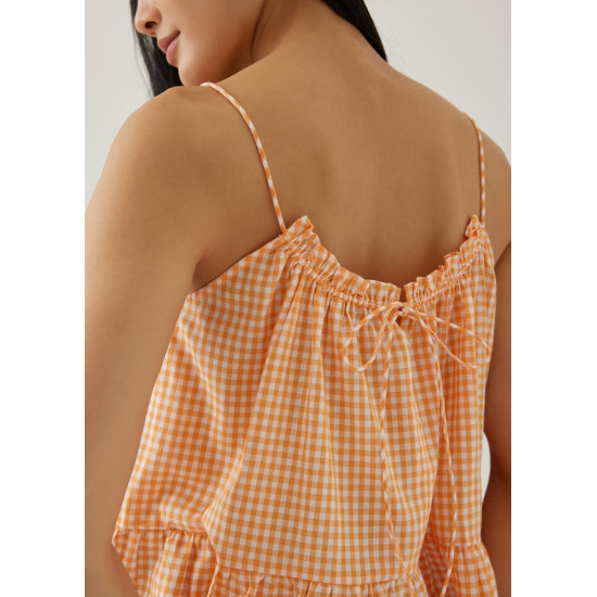 Araminta Gingham Tie Back Camisole