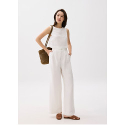 Devika Linen Tailored Wide Leg Pants