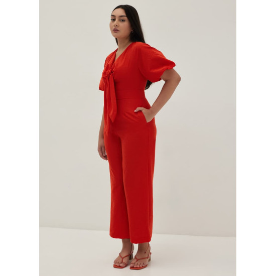 Calissa Padded Tie Front Jumpsuit