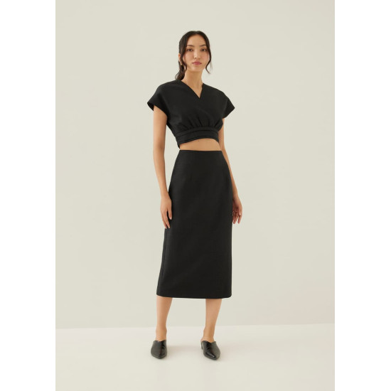 Monette Tweed Column Midaxi Skirt