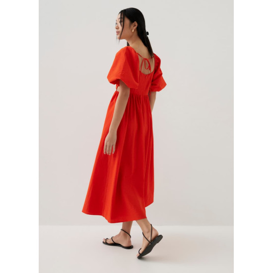 Alai Puff Sleeve Fit & Flare Midaxi Dress