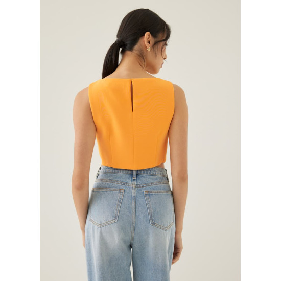 Mailea Boat Neck Crop Top