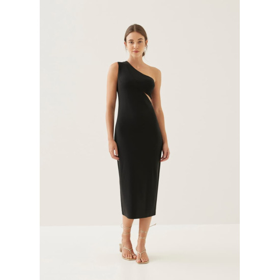 Adaline Padded Asymmetric Midi Dress