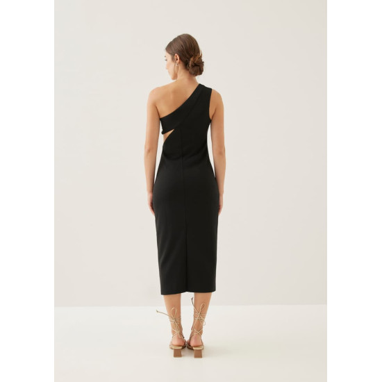 Adaline Padded Asymmetric Midi Dress