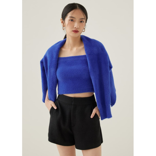 Avia Fuzzy Knit Crop Camisole Top