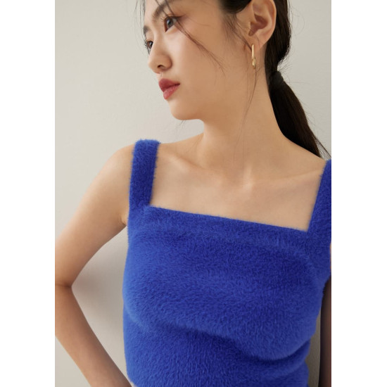 Avia Fuzzy Knit Crop Camisole Top