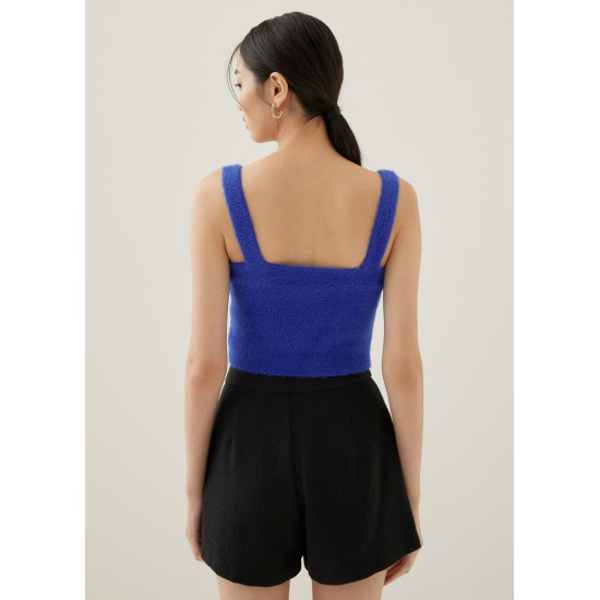 Avia Fuzzy Knit Crop Camisole Top