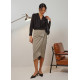 Lalen Pencil Wrap Midi Skirt