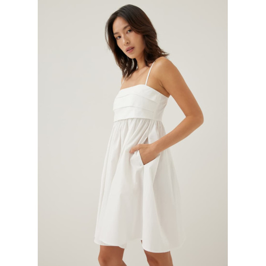 Faiza Cotton Babydoll Mini Dress