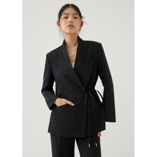 Lorie Asymmetric V-neck Blazer